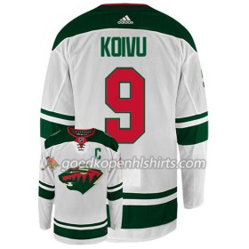 Minnesota Wild MIKKO KOIVU 9 Adidas Wit Authentic Shirt - Mannen